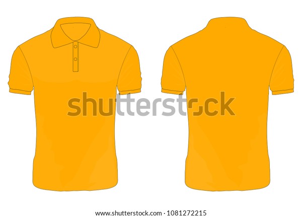 Mens Blank Yellow Polo Shirt Front Royalty Free Stock Image