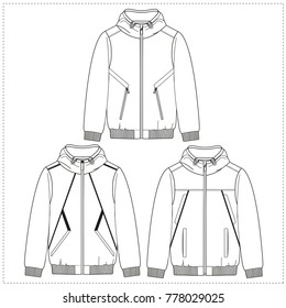 Mens Bomber Jacket CAD Drawing