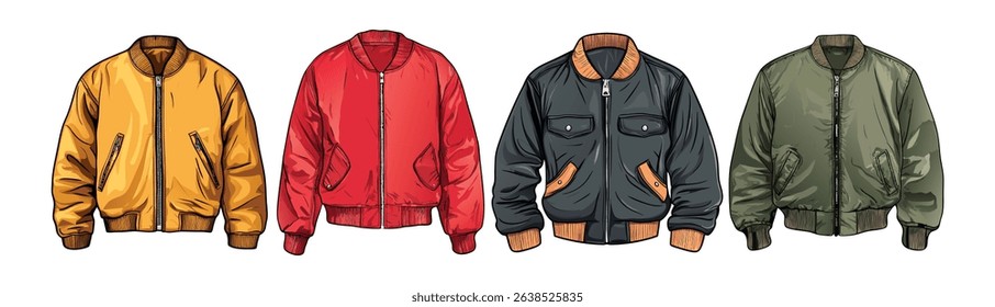 Mens Bomber Jackets Stylish Outerwear Collection Fall Winter Fashion