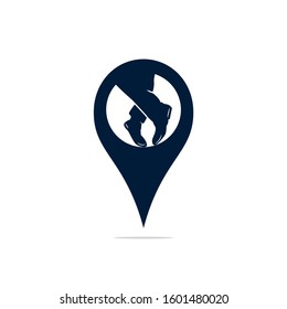 Men`s boot fashion  logo design  a man who stand free. boot logo design vector.