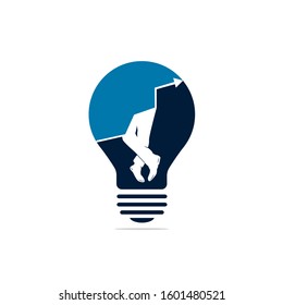 Men`s boot fashion  logo design  a man who stand free. boot logo design vector.