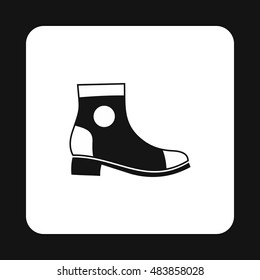 Mens boot icon in simple style isolated on white background. Wear symbol vector illustration