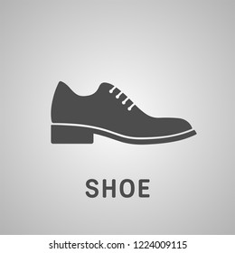 Men's boot. Shoe . Vector icon.