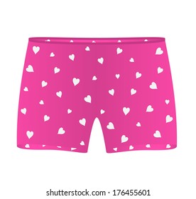 Mens Boxer Shorts With White Hearts