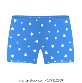 Mens Boxer Shorts With White Hearts