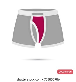 Men's boxers color flat icon for web and mobile design