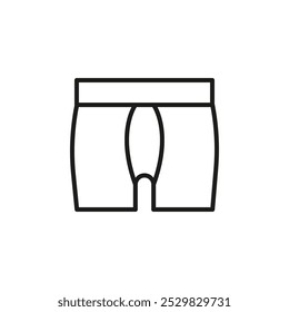 Mens Brief icon flat line symbol set.