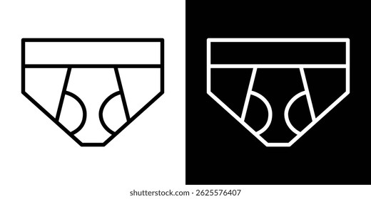 Mens Brief icon vector for web and mobile app. Symbol isolated.