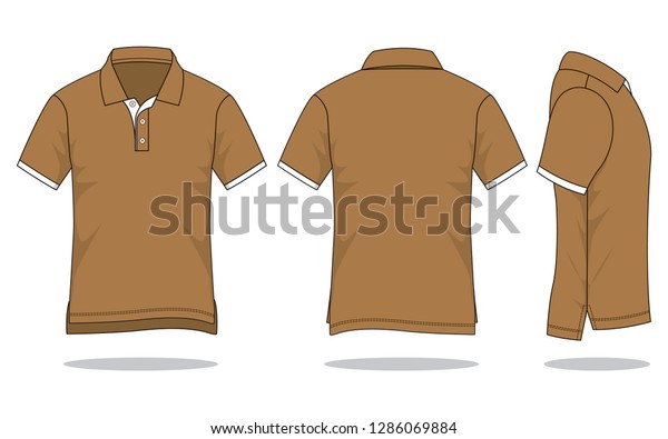 brown and orange polo shirts