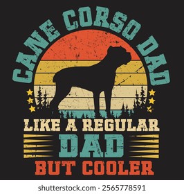 Mens Cane Corso Dad Funny Cane Corso Dog Father's Day Eps, Png, Dxf, Digital Download