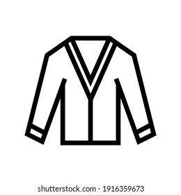 Mens Cardigan Icon Vector Symbol