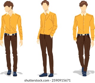 Men's Casual Fashion Illustration set