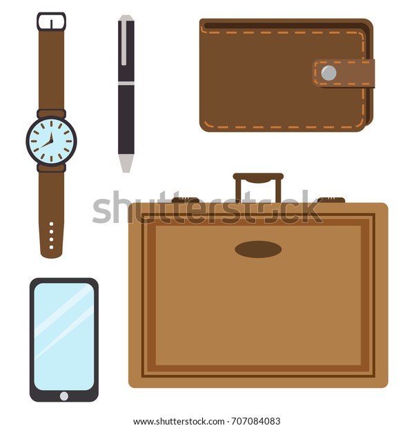 Mens Casual Outfits Accessory Grunge Business Stock Vector