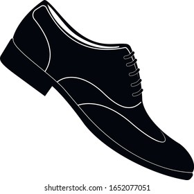 Mens Classic Leather Shoe Shoes Logo Stock Vector (Royalty Free ...