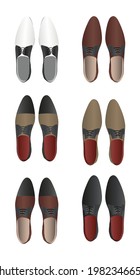 Men's classic shoes isolated on white background