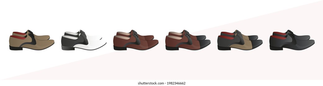 Men's classic shoes isolated on white background