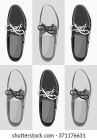 Men's classic shoes top view