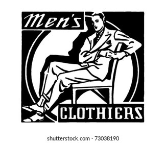 Men's Clothiers - Retro Ad Art Banner