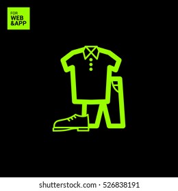 Men's clothing isolated single linear icon for websites and mobile minimalistic flat design.