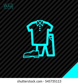 Men's clothing isolated single linear icon for websites and mobile minimalistic flat design.
