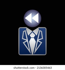 Men's clothing office music player Icon.