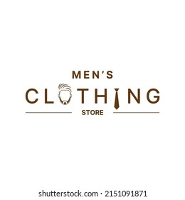 Men's Clothing Store Logo Design In Brown Color