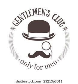 Men's club vector logo design template. The emblem of the gentlemen's club.