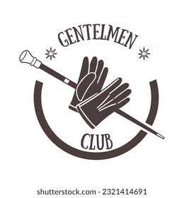 Men's club vector logo design template. The emblem of the gentlemen's club.