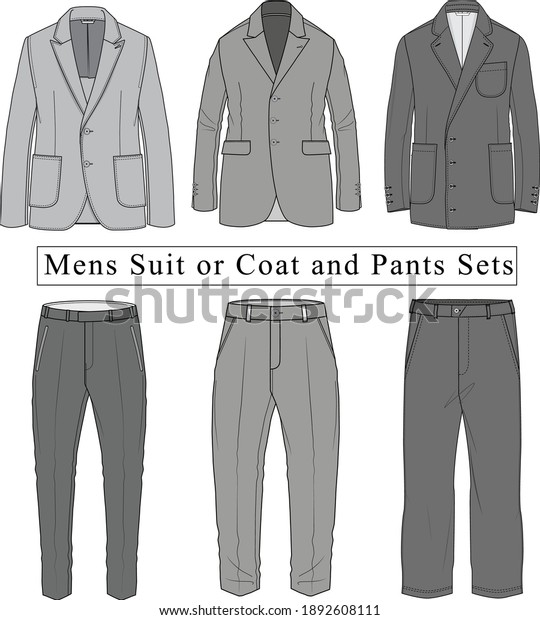 Mens Coat Blazer Set Stock Vector (Royalty Free) 1892608111