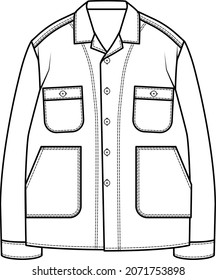 Men's coat VECTOR  trench coat  OUTER Fashion technical drawings flat Sketches vector template