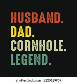 Mens Cornhole Shirt Vintage Funny Gift Husband Dad Legend