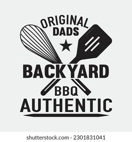 Mens Dad's Backyard BBQ Shirt, Grilling Cute Father's Day Gift