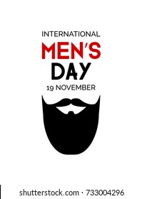 Men's day. Minimalistic vector greeting card