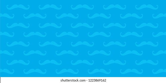 Men's Day. No shave or shaving moustache, mustache or beard men face. Hipster male barber. Awareness blue ribbon, medical symbol for psa prostate cancer month in november. Men's health issues. Razor