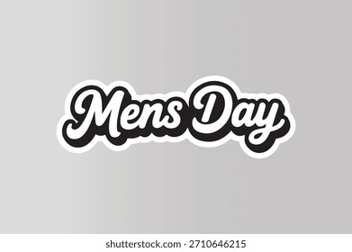 Mens day Script Sticker Text Effect