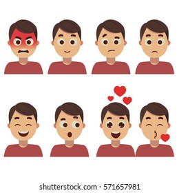 Mens with different emotions