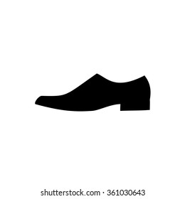 Mens Dress Shoe Icon. Silhouette. Vector Illustration. 