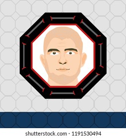 Mens face  who looks like fighting star.