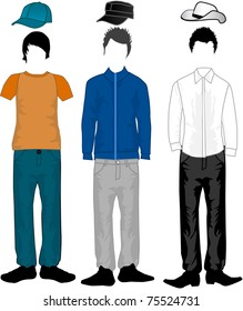 Men's fashion - clothes and hairstyles