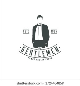 Men's Fashion Logo Design Vector Image