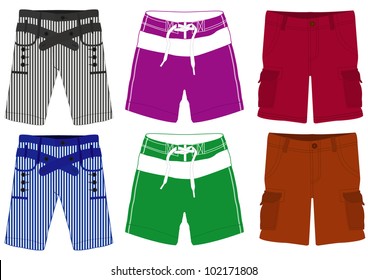 Men's fashion shorts , vector