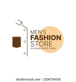 men's fashion store logo design template.vector illustration