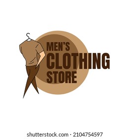 men's fashion store logo design template.vector illustration