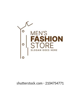 men's fashion store logo design template.vector illustration