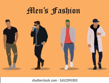 Men's fashion in various events