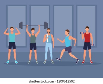 mens fitness doing exercise