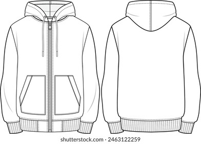 MENS FLEECE FULL ZIP HOODIE