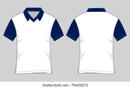 Mens Football Shirt Design Whitenavy Colors Stock Vector (Royalty Free ...
