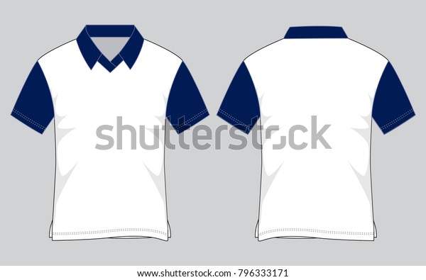 Mens Football Shirt Design Whitenavy Colors Stock Vector (Royalty Free ...