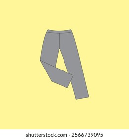 Men's formal pant vector illustration. Apparel outfit design